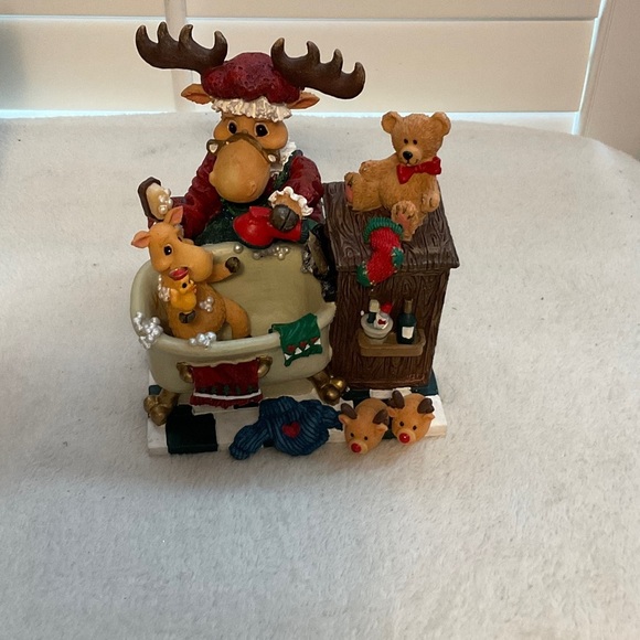 Holiday Time Other - Holiday Time Festive Moose and Bears Decor - Red, Brown, Green